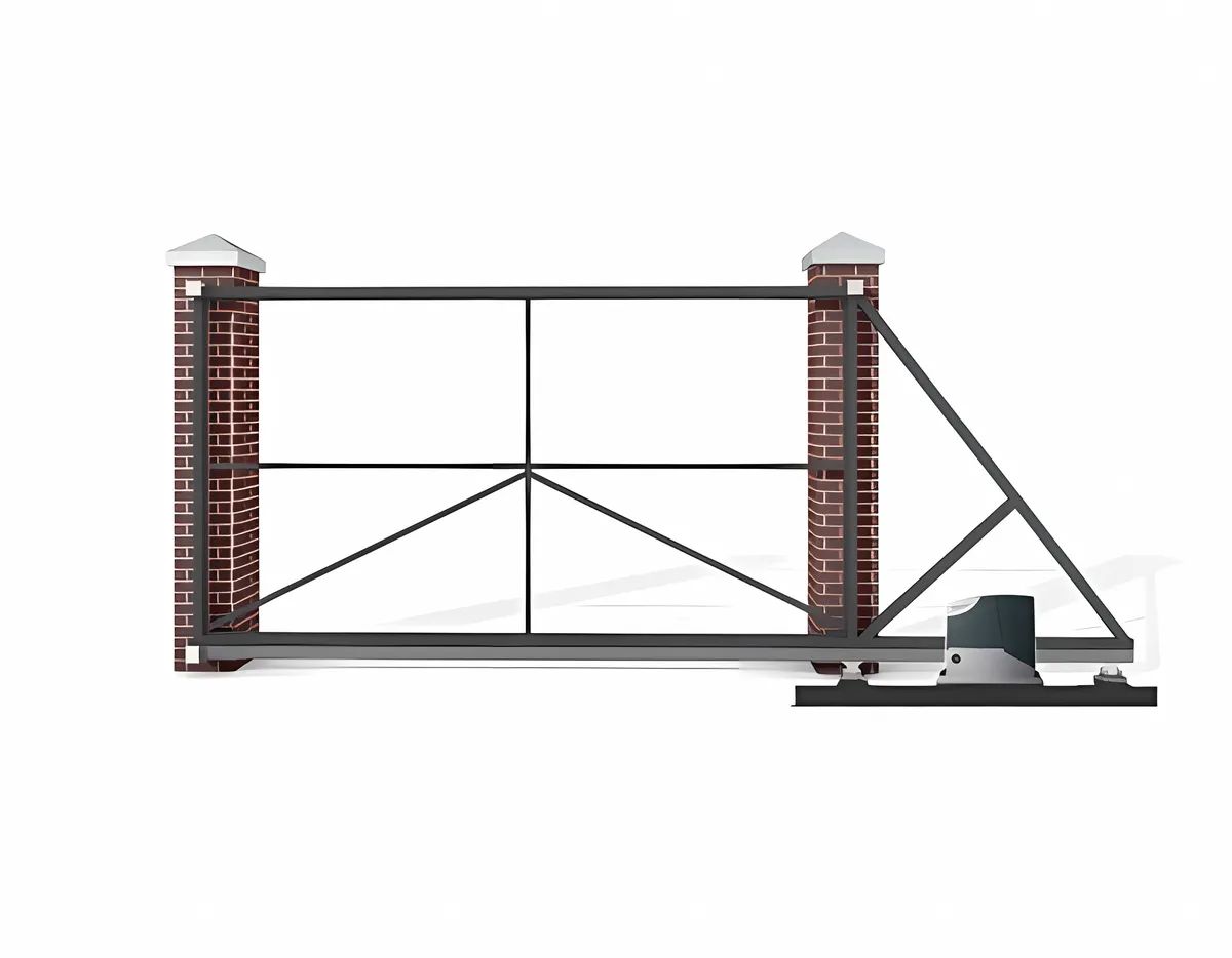 Проект забора с откатными воротами