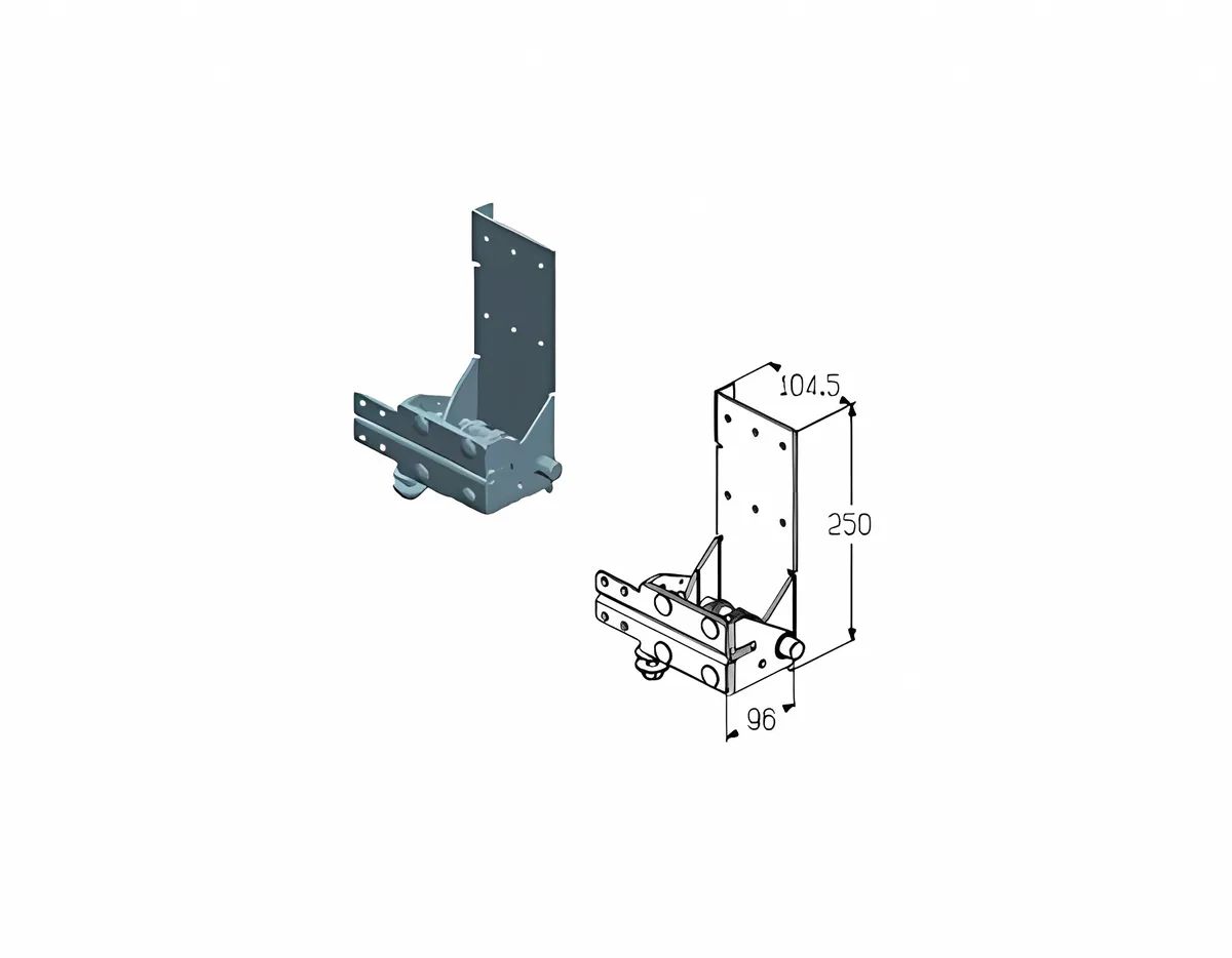 Alutech RBI-40.110DR кронштейн роликовый нижний правый